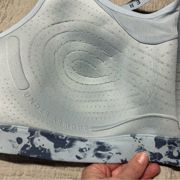 Under Armour High Infinity Sports Bra Women's 3X Blue Built In‎ Padding Wicking - Picture 5 of 8